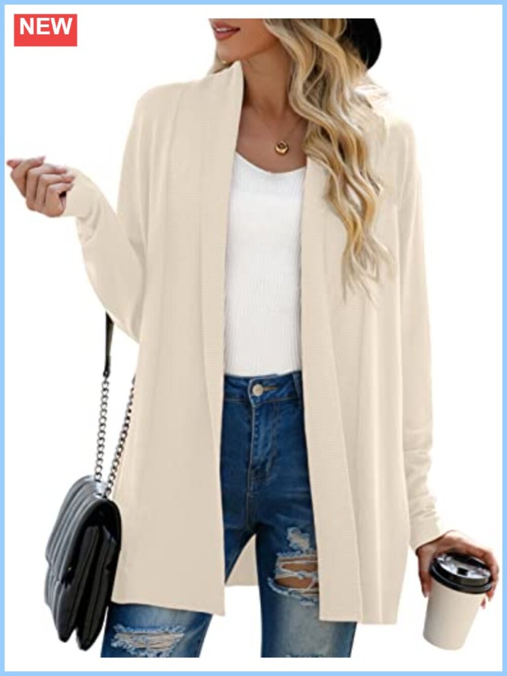 Long Sleeve Open Front Lightweight Cardigan Sweater